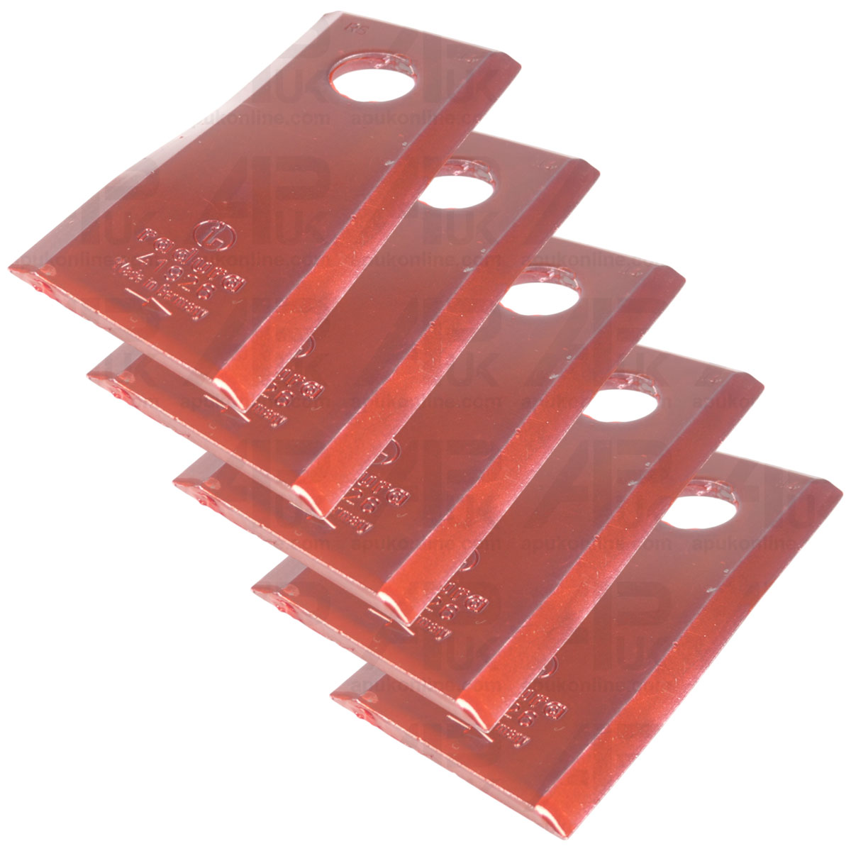 5x Twisted Blade LH 95 x 45 x 3.5mm for John Deere Various Disc Mower Implement