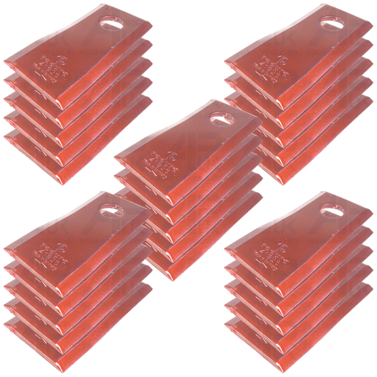 25x Blade Twisted 95 x 45 x3.5mm for Lely 165 Optimo 205 240 280 Splendimo Mower