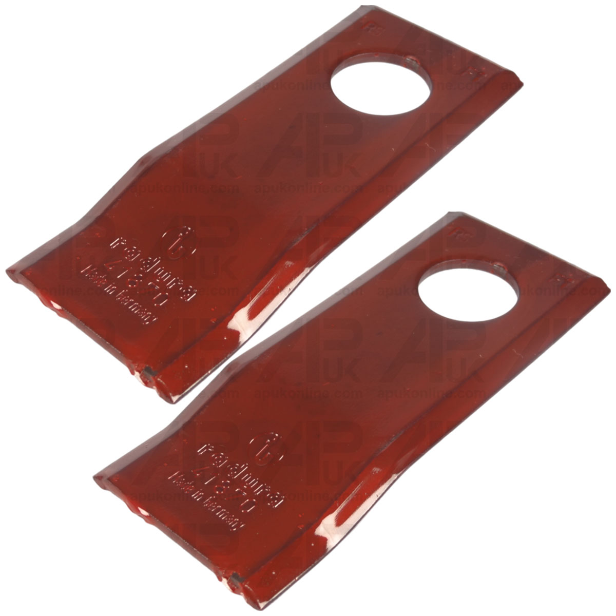 2x Blade Twisted RH 122 x 45 x 4mm for Kuhn Disc Mower Cutting Arm Implement