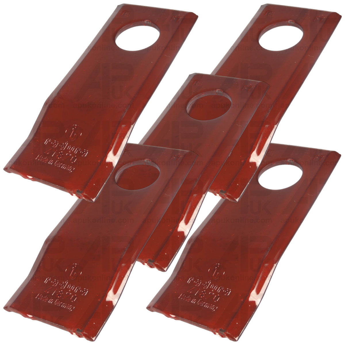 5x Blade Twisted RH 122 x 45 x 4mm for Claas Corto 240D 280D Disc Mower Cutter