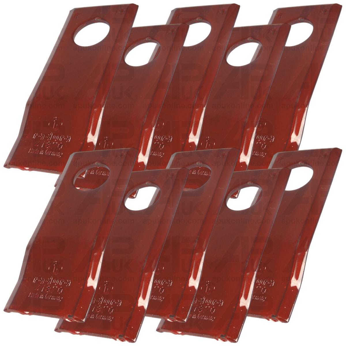 10x Blade Twisted RH 122 x 45 x 4mm for Claas Corto 240D 280D Disc Mower Cutter