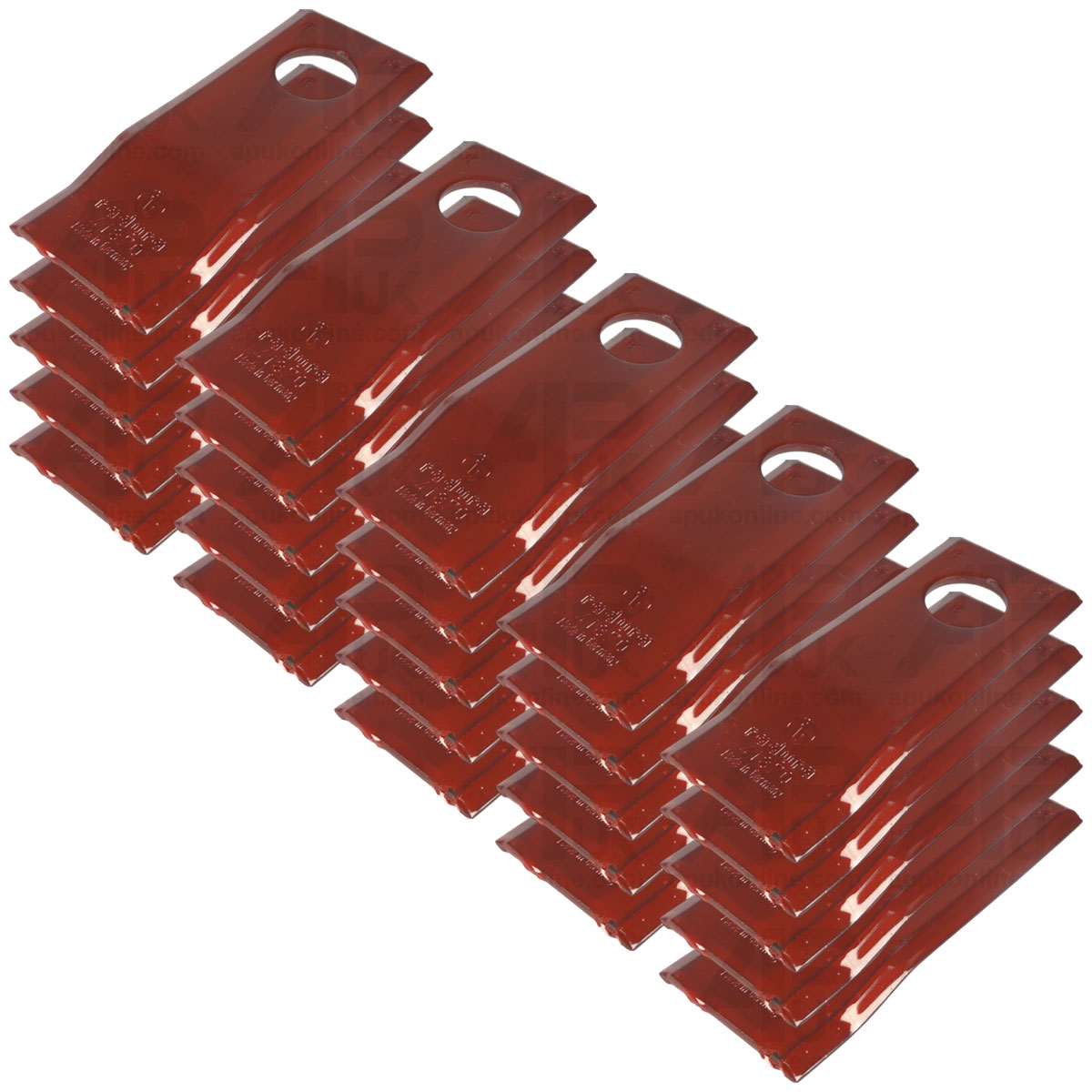 25x Blade Twisted RH 122 x 45 x 4mm for Claas Corto 240D 280D Disc Mower Cutter