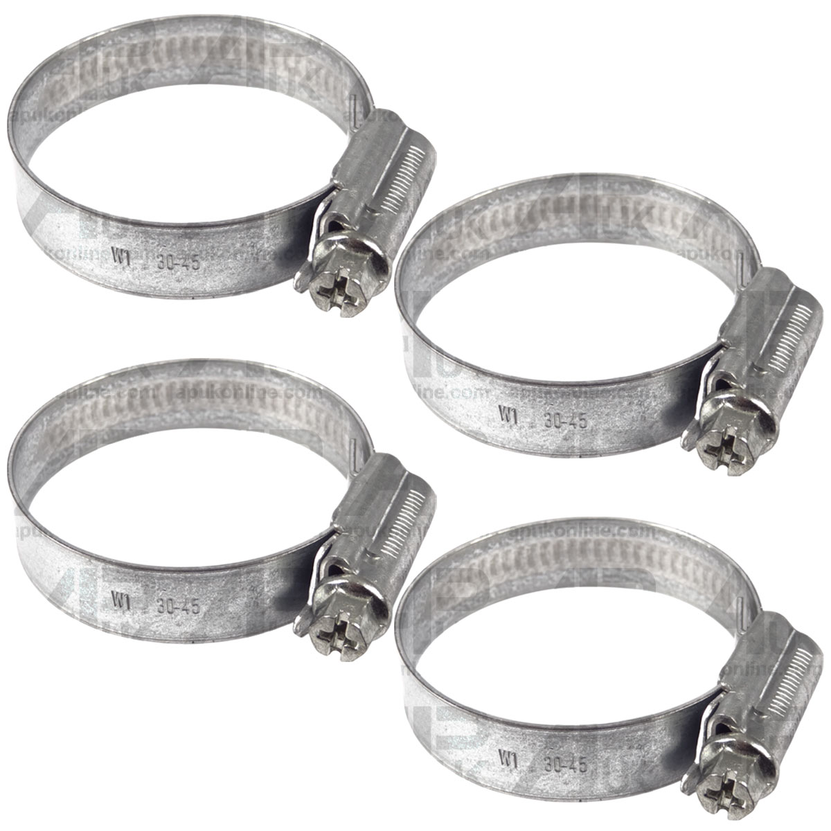 4x Universal Worm Drive Rubber Hose Pipe Clip Clamp 32-44mm for Various Tractor