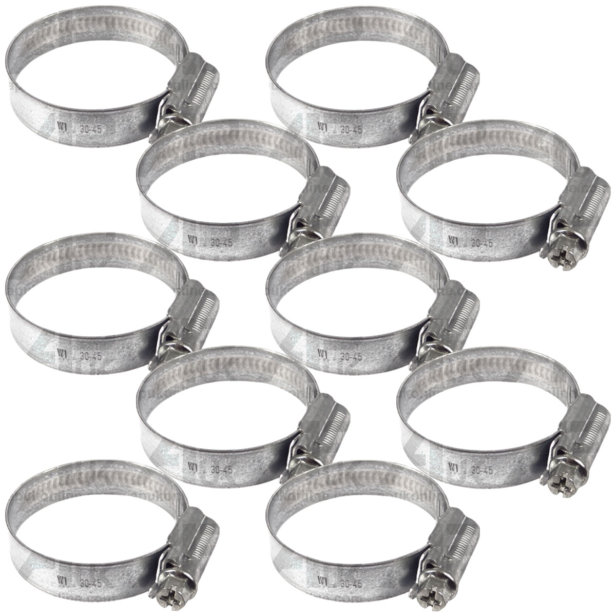 10x Universal Worm Drive Rubber Hose Pipe Clip Clamp 32-44mm for Various Tractor