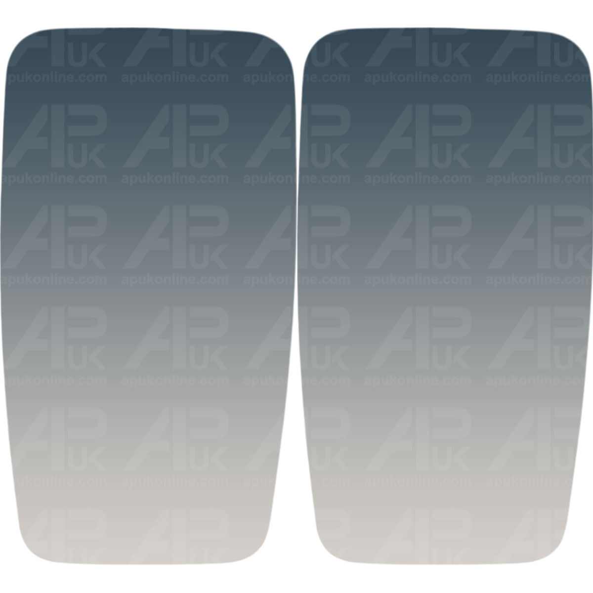 2x Universal Wing Mirror Glass 42cm x 22cm 16 x 9&quot; for JCB Telehandler Loadall