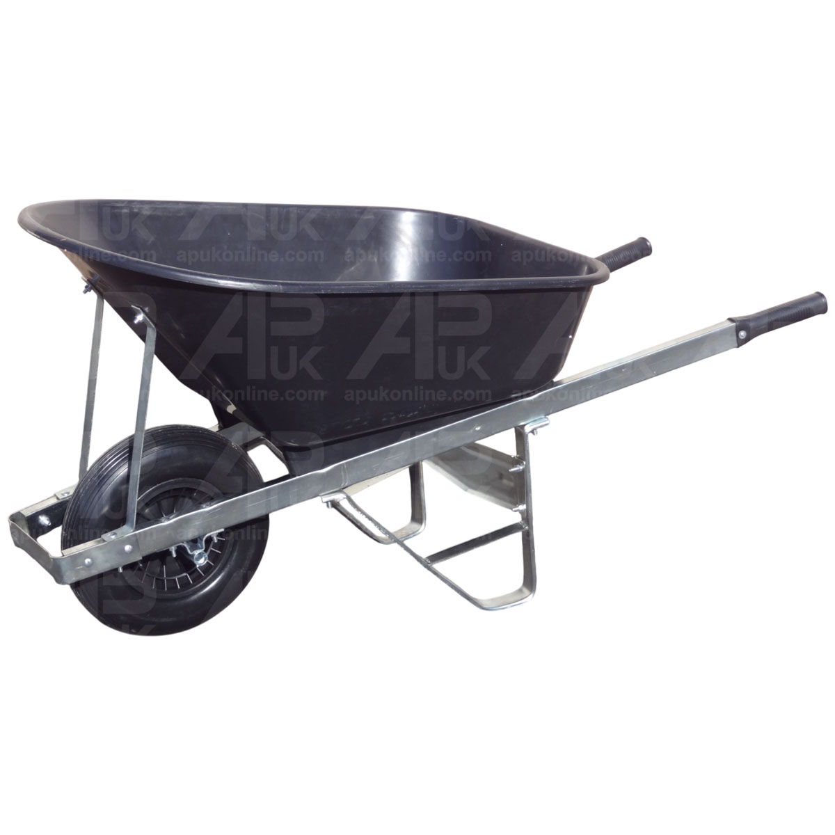 Heavy Duty Black 120L Wheelbarrow Allotment Landscaping Turf Bark Grass Cuttings