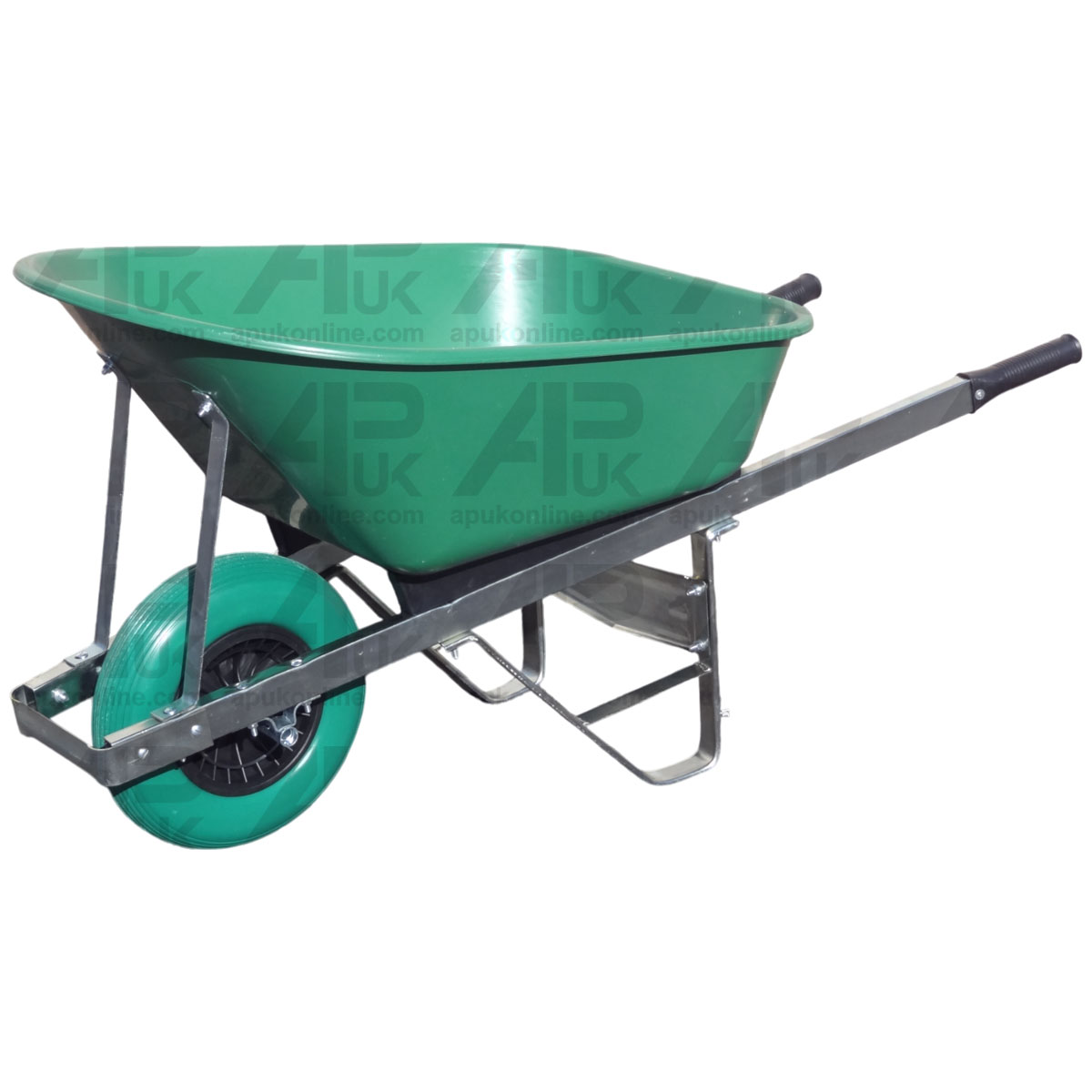 Big Strong Wheelbarrow 120L Green Tough Agri Gravel Plants Hay Silage Woodchips