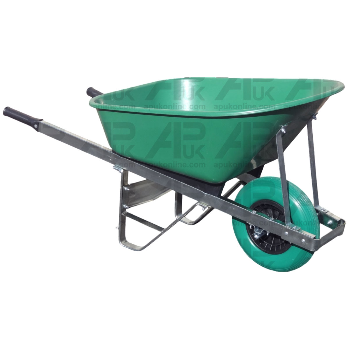 Large Green 160L Wheelbarrow Puncture Free Tyre Farm Mucking Out Muck Mulch Feed
