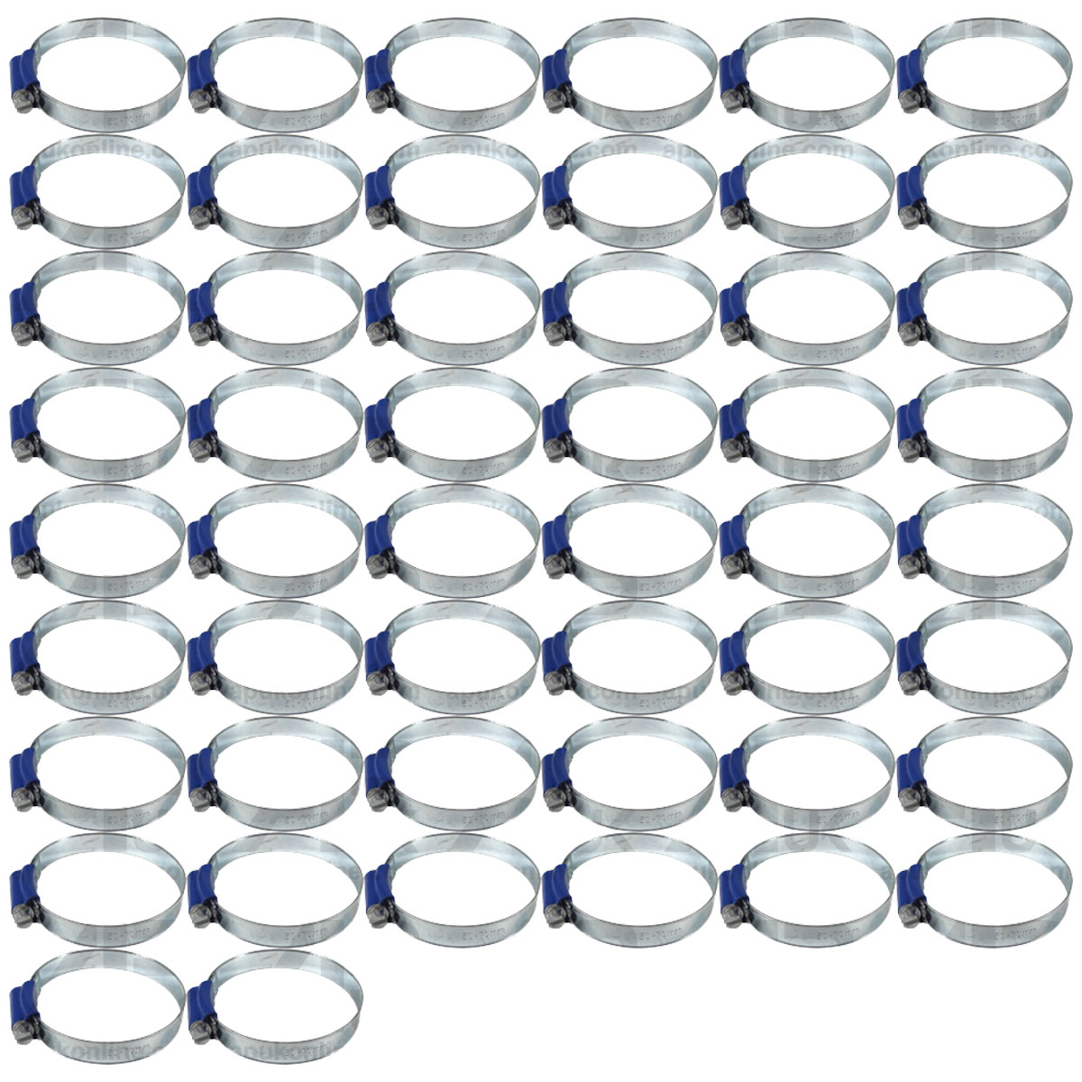 50x Worm Drive Hose Clip 50-70mm Rubber Pipe Jubilee Type Clamp Radiator Tractor