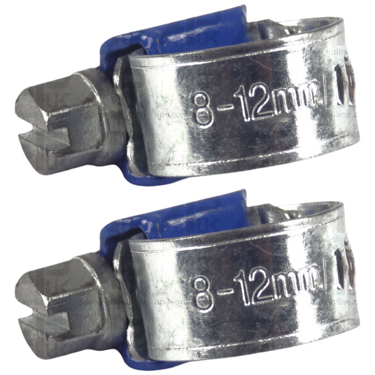 2x Worm Drive Hose Clip 8-12mm Rubber Pipe Jubilee Type Clamp Radiator Tractor