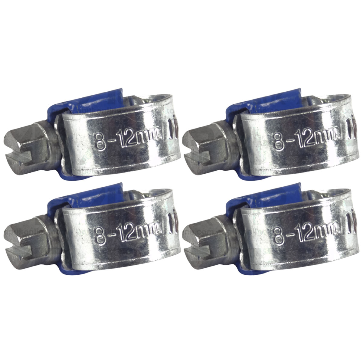 4x Worm Drive Hose Clip 8-12mm Rubber Water Coolant Pipe Workshop Fastener