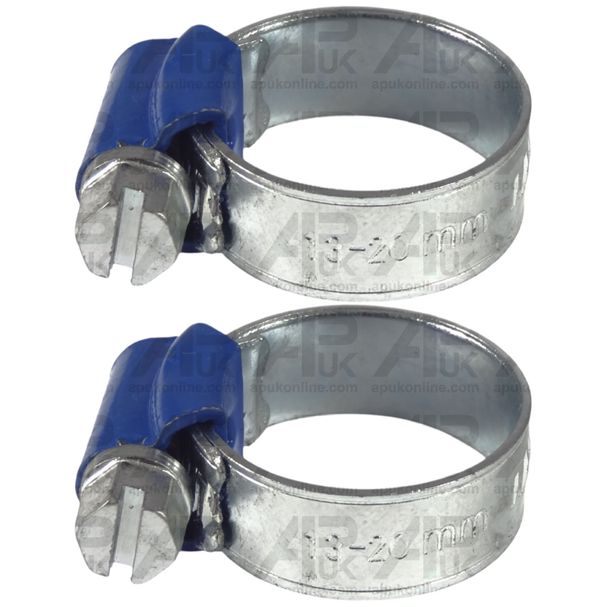 2x Worm Drive Hose Clip 13-20mm Rubber Water Coolant Pipe Workshop Fastener