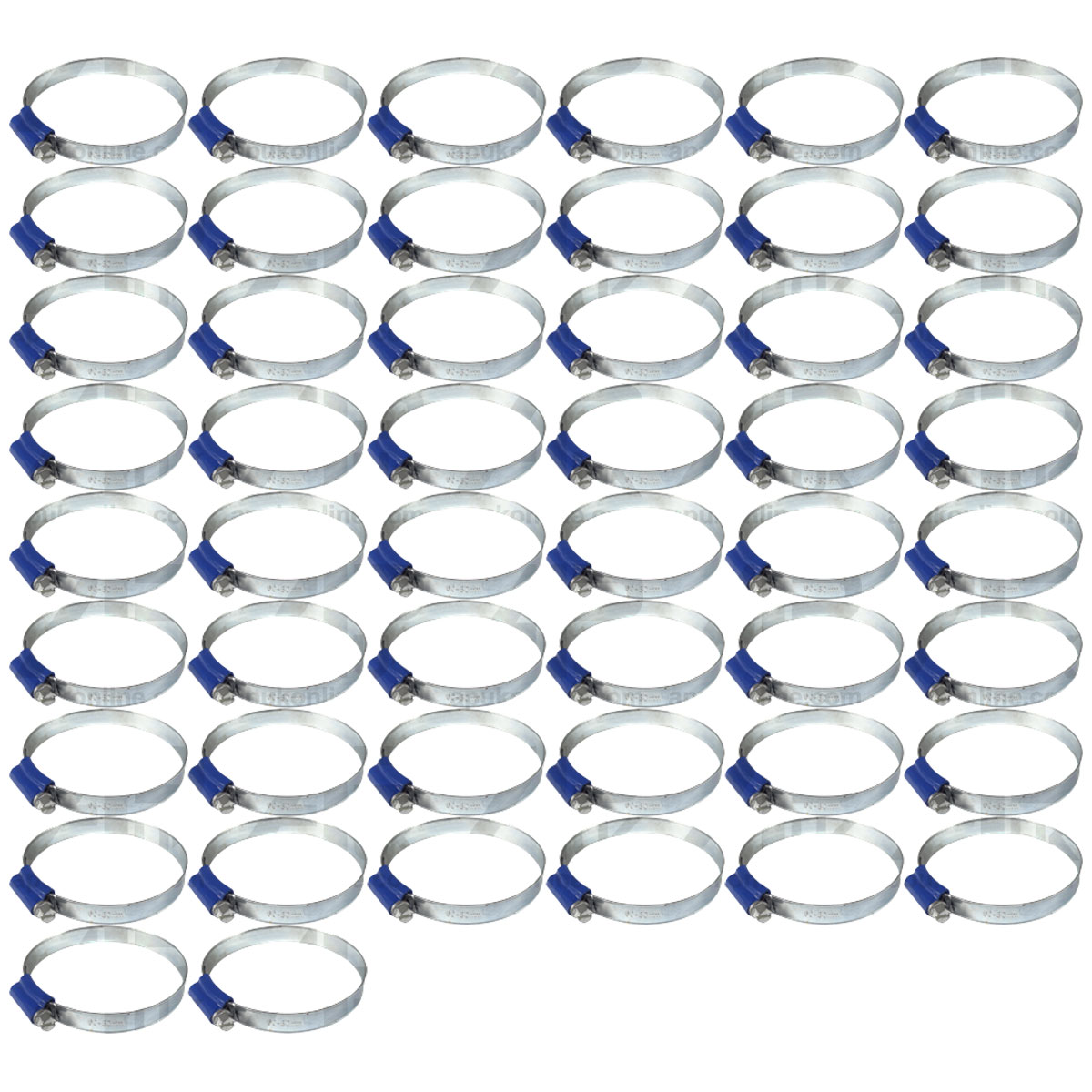 50x Worm Drive Hose Clip 60-80mm Rubber Water Coolant Pipe Workshop Fastener