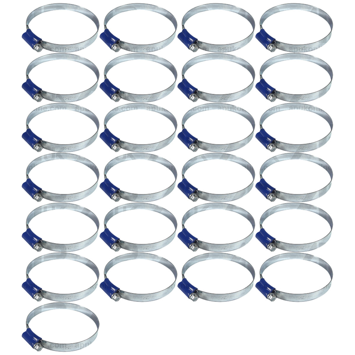 25x Worm Drive Hose Clip 70-90mm Rubber Pipe Jubilee Type Clamp Radiator Tractor