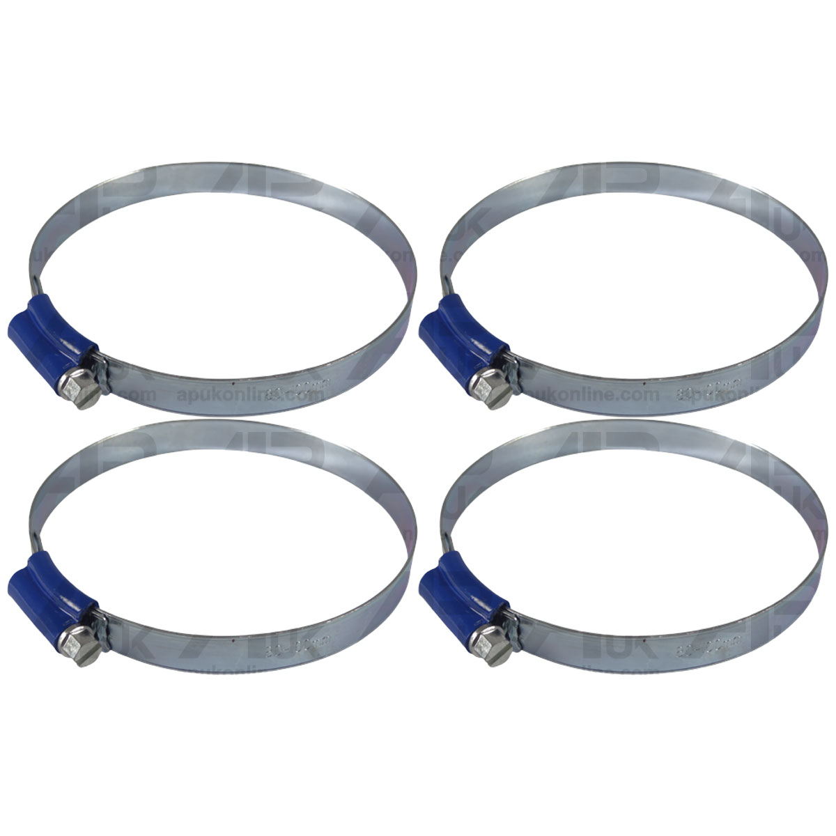 4x Worm Drive Hose Clip 80-100mm Rubber Pipe Jubilee Type Clamp Radiator Tractor