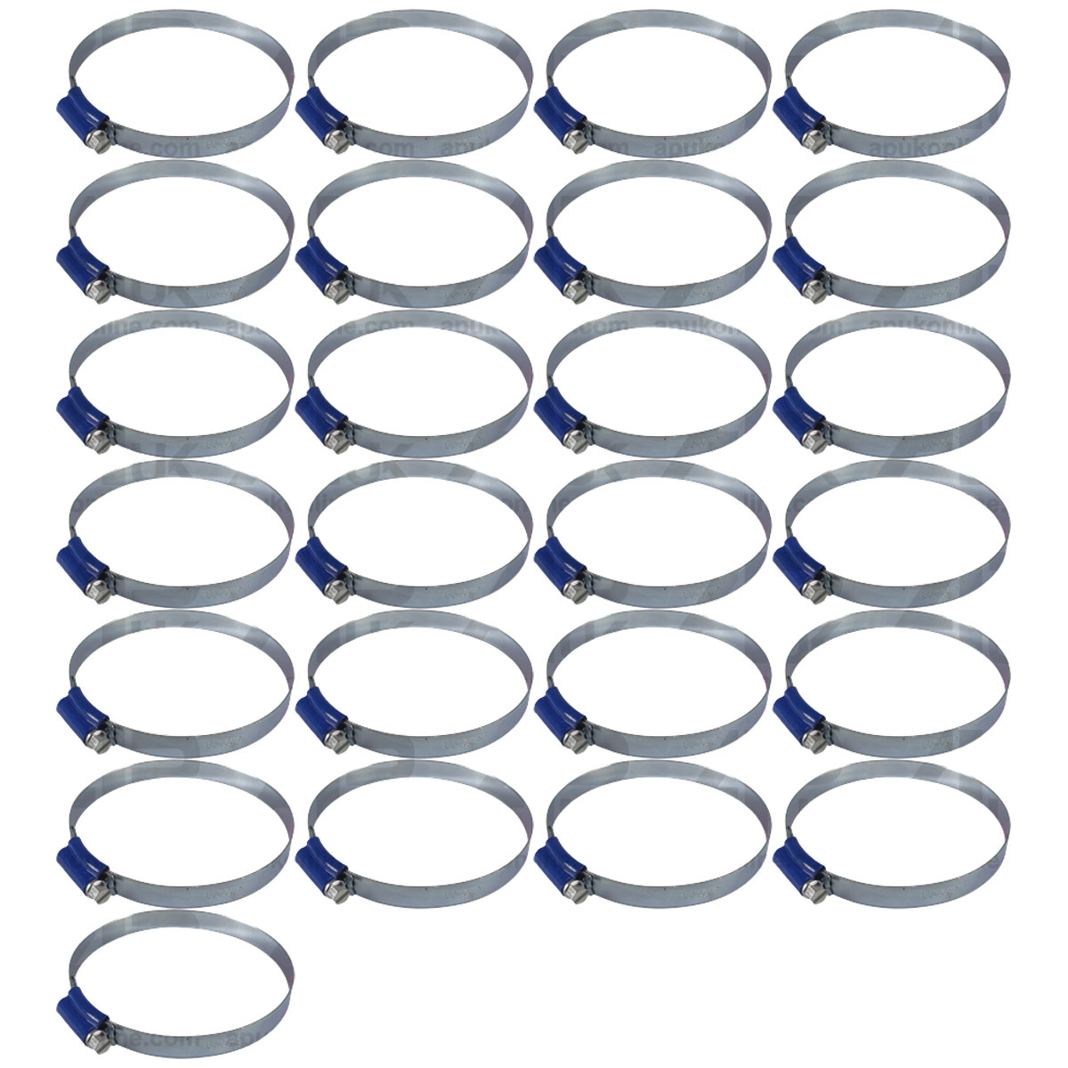 25x Worm Drive Hose Clip 80-100mm Rubber Water Coolant Pipe Workshop Fastener