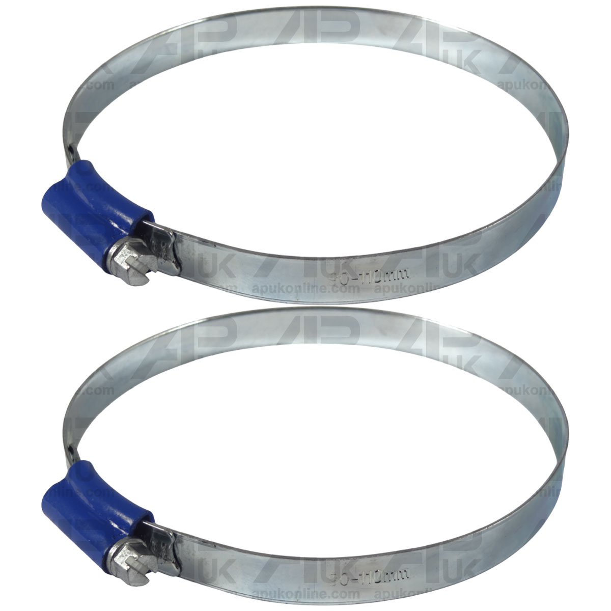 2x Worm Drive Hose Clip 90-110mm Rubber Pipe Jubilee Type Clamp Radiator Tractor