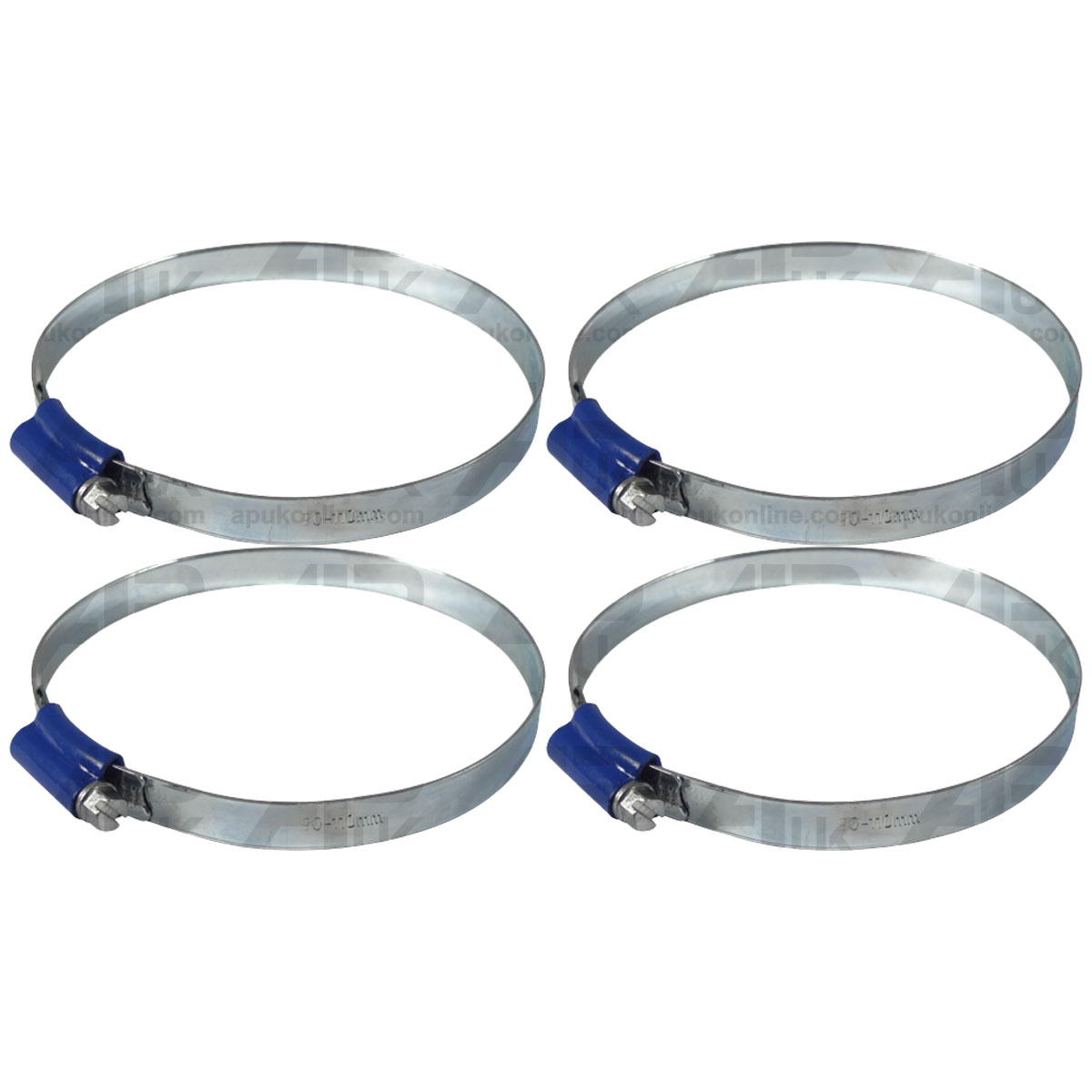 4x Worm Drive Hose Clip 90-110mm Rubber Water Coolant Pipe Workshop Fastener