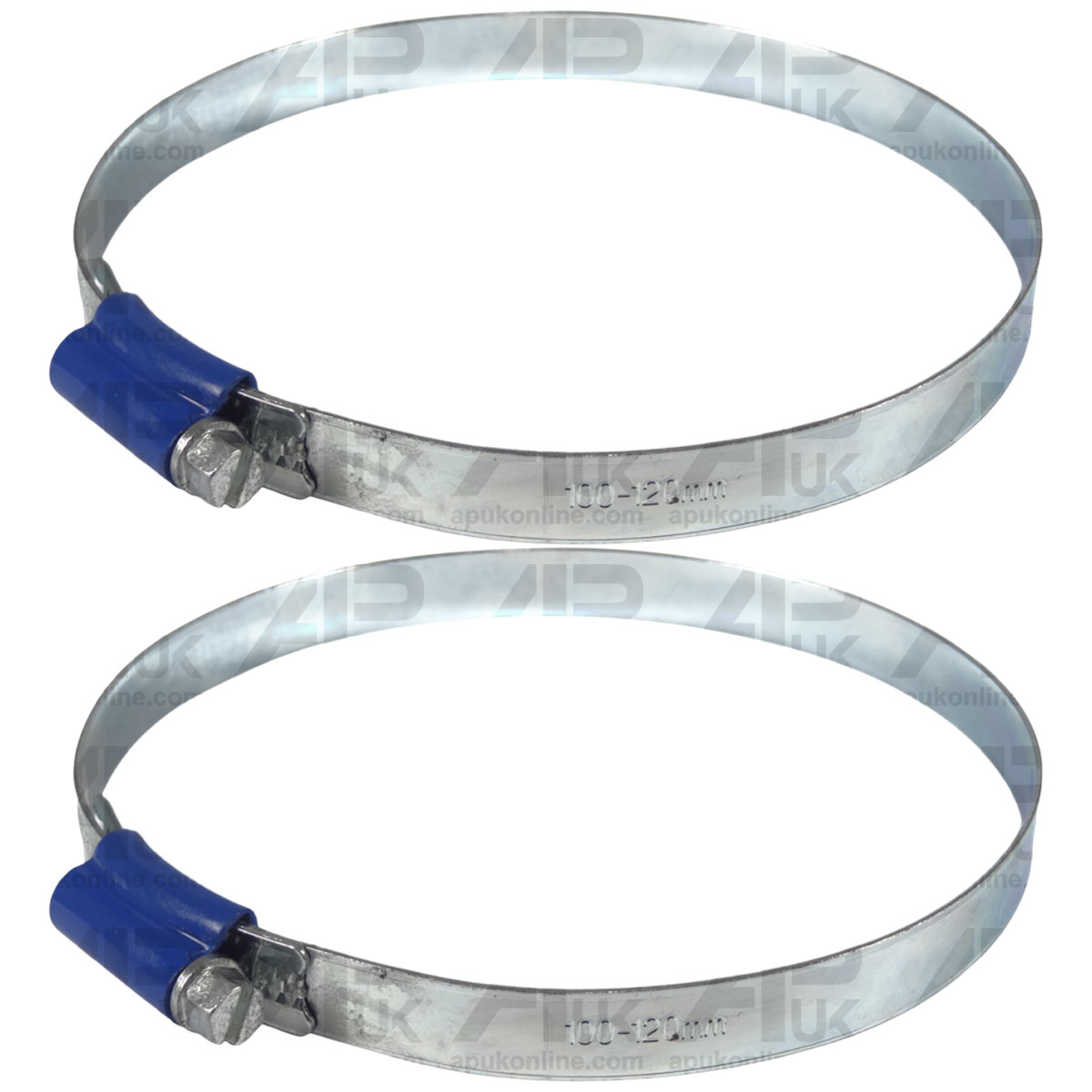 2x Worm Drive Hose Clip 100-120mm Rubber Water Coolant Pipe Workshop Fastener