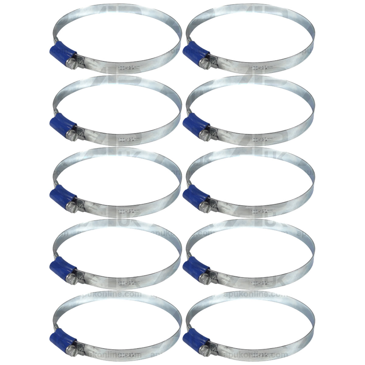 10x Worm Drive Hose Clip 100-120mm Rubber Water Coolant Pipe Workshop Fastener