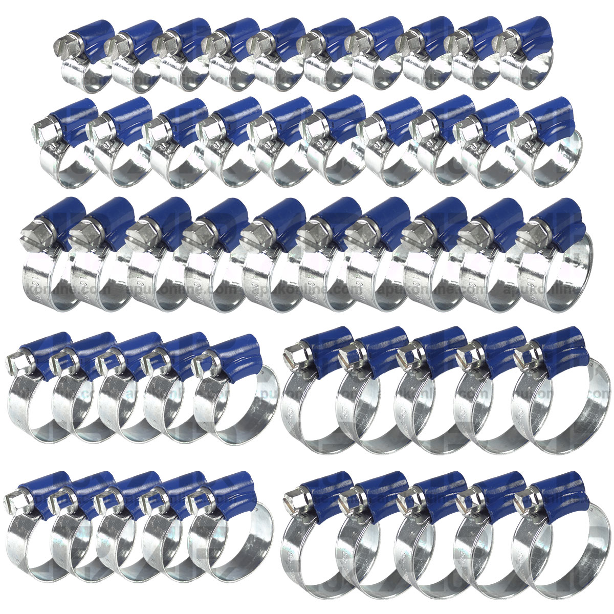 10x Worm Drive Hose Clip Small Set Rubber Pipe Jubilee Clamp Radiator Tractor