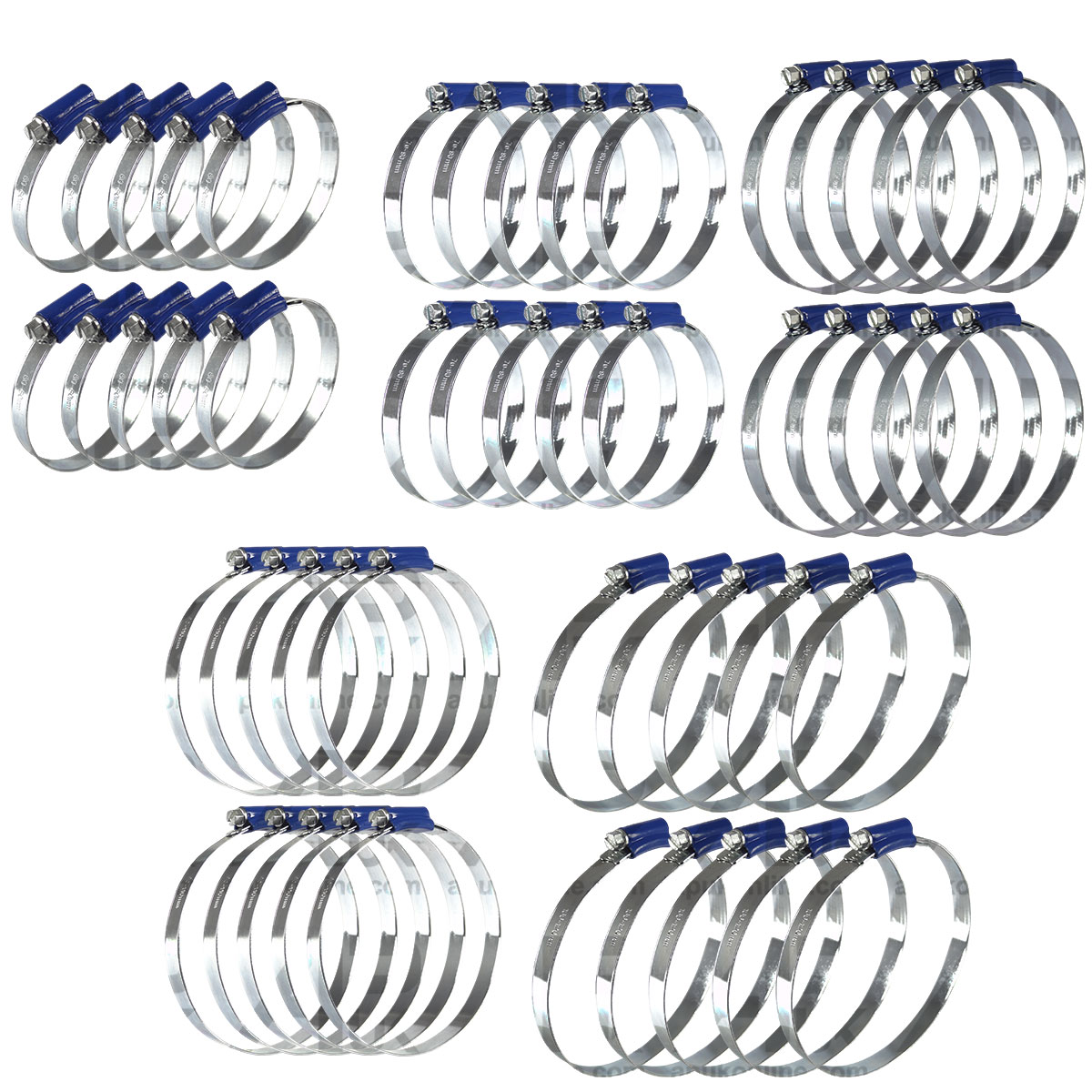 10x Worm Drive Hose Clip Large Set Rubber Pipe Jubilee Clamp Radiator Tractor
