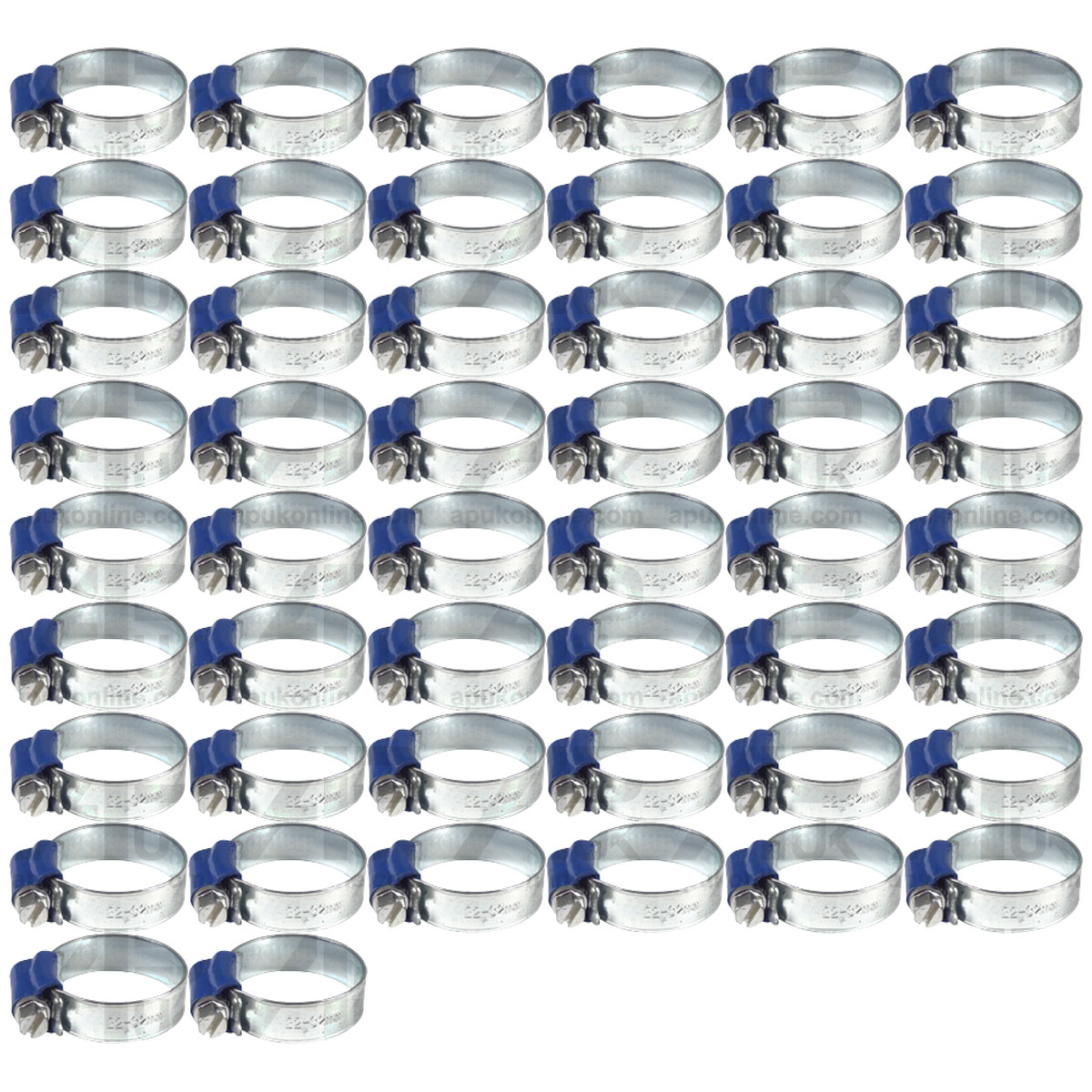 50x Worm Drive Hose Clip 22-32mm Rubber Water Coolant Pipe Workshop Fastener