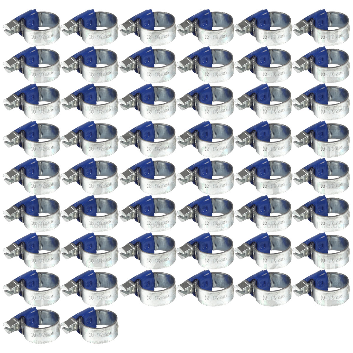 50x Worm Drive Hose Clip 10-16mm Rubber Pipe Jubilee Type Clamp Radiator Tractor