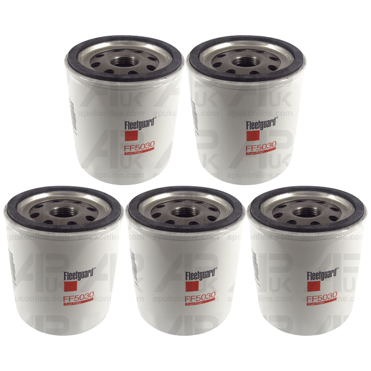 5x Fleetguard FF5030 Fuel Filters for JCB JS70 Excavator Diesel Engine