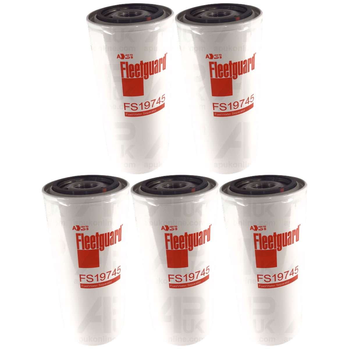 5x Fleetguard FS19745 Filters Cartridge Fuel Storage Tank Water Separator Bowser