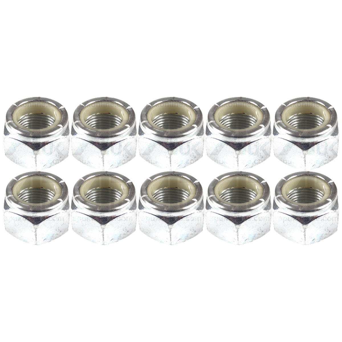 10x 1&quot; Self Locking Nuts for Ford 3000 4000 4600 5000 5600 6600 7000 Tractor