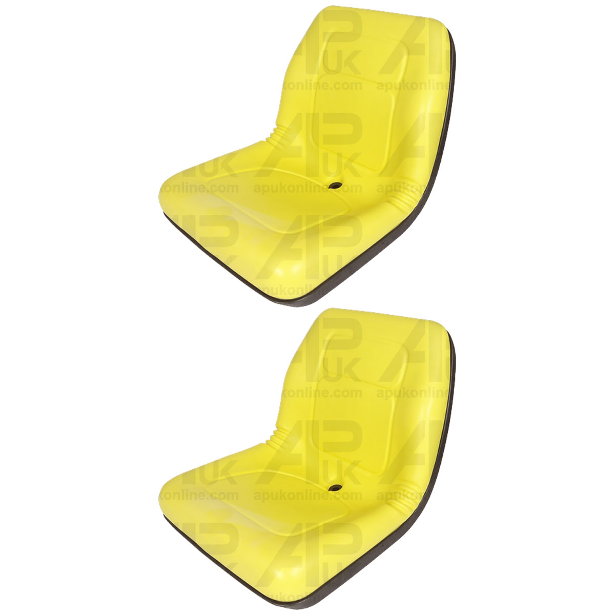 2x Pan Seats Yellow Digger Dumper Mini Excavator Plant for JCB Bobcat Skid Steer