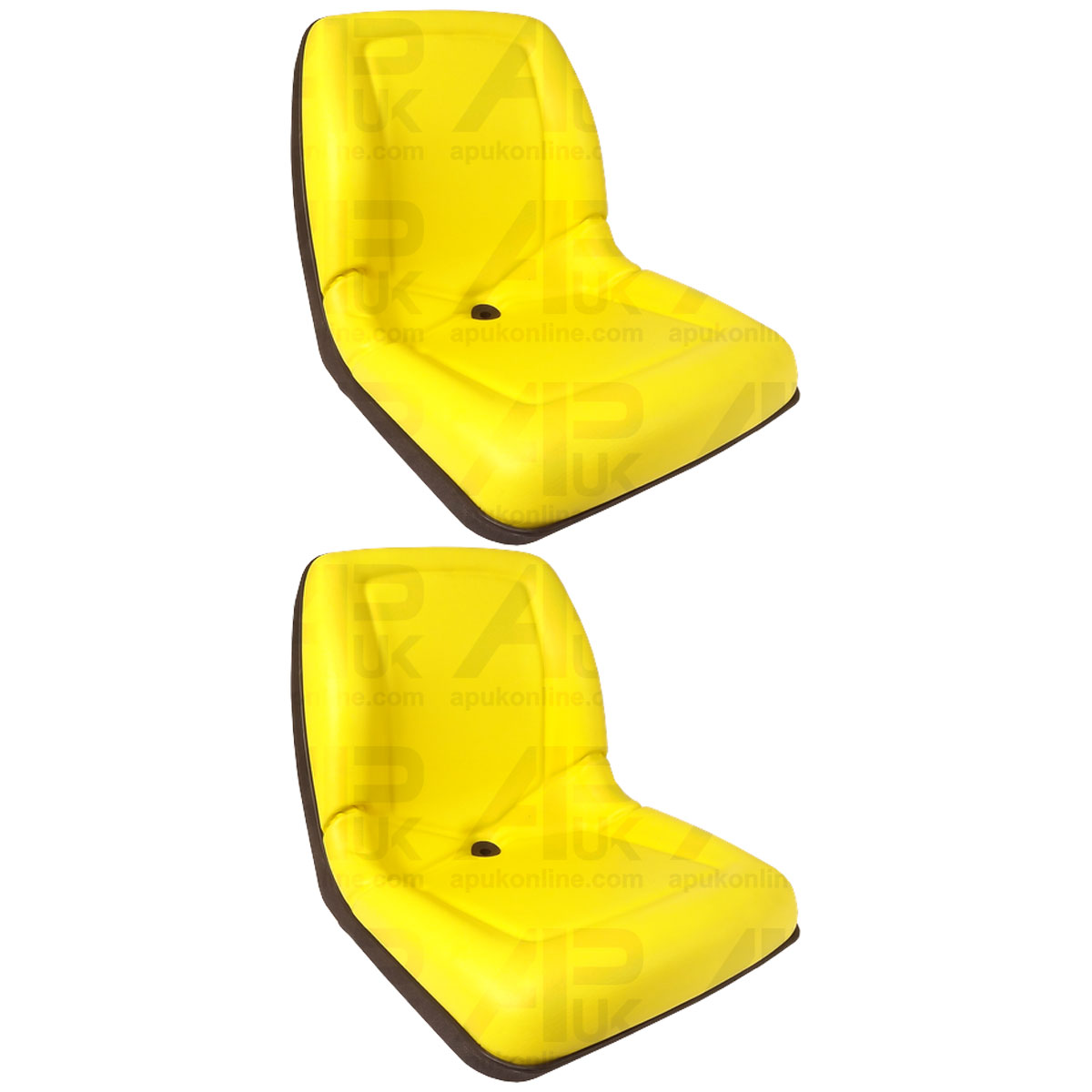 2x High Back Yellow Seat pan for Iseki Kubota Yanmar John Deere Compact Tractor