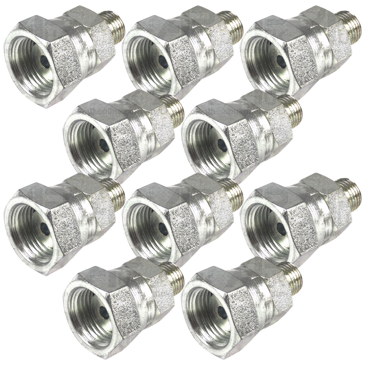 10x Hydraulic Adaptor 1/4 Male - 1/2 BSP Swivel Female for Quick Release Coupler